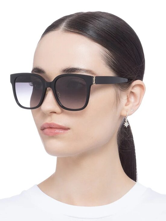 NEW Saint Laurent SLM105/F 002 Black Grey Gradient Square Unisex Sunglasses Saint Laurent SLM105/F 002 BRAND NEW Sunglasses Black Grey  main image 4